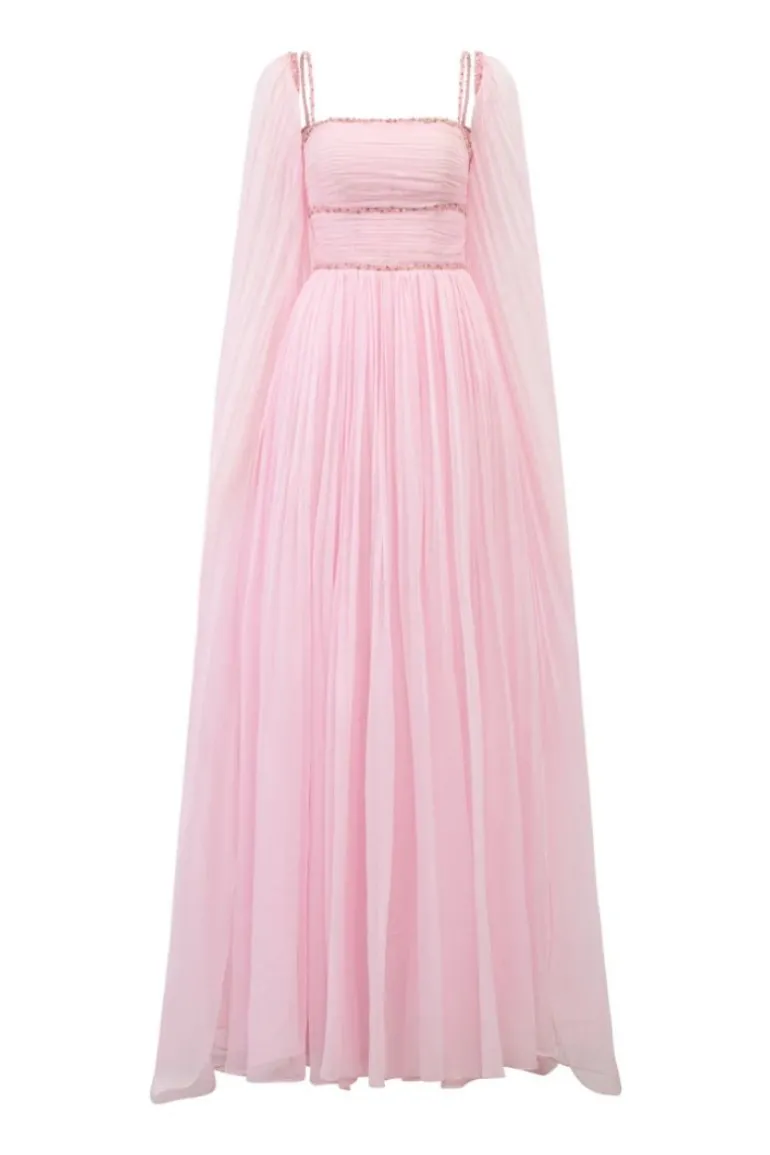 Dresses | Gowns<CULT MIA ESPERANZA SILK PLEATED GOWN Pink
