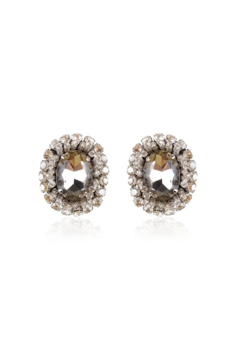 Earrings<CULT MIA ESTELLA DIVA CRYSTAL AND SEED BEADED EARRINGS Silver