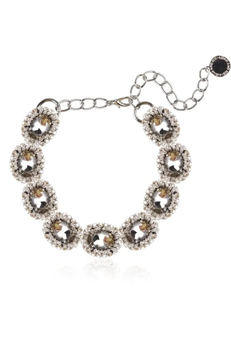 Necklaces<CULT MIA ESTELLE DIVA CRYSTAL AND SEED BEADS NECKLACE Silver