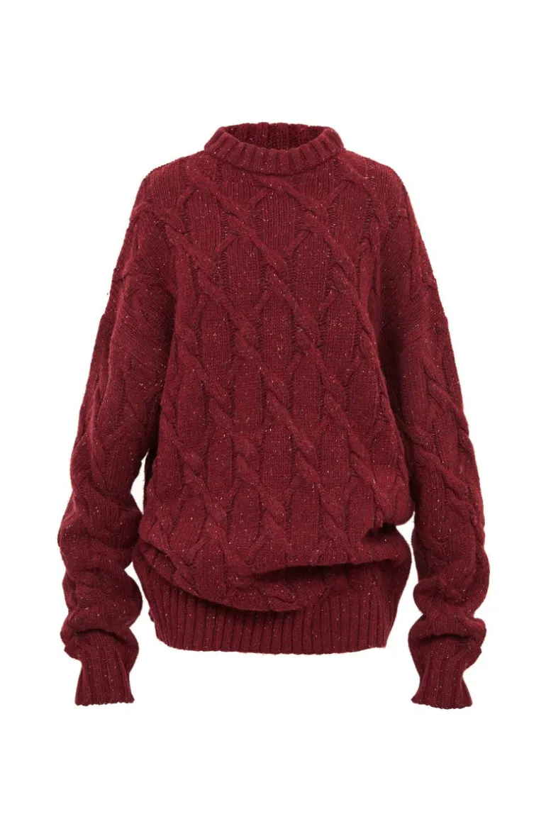 Knitwear<CULT MIA ETHEL SWEATER Burgundy