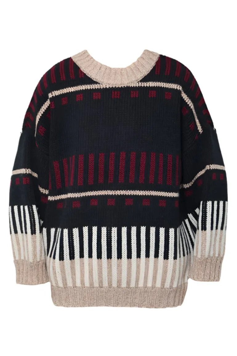 Knitwear<CULT MIA ETHNO SWEATER IN Black