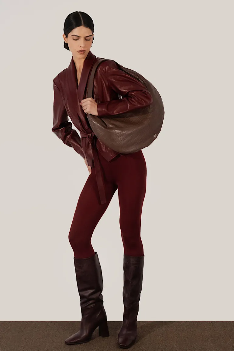 Shoulder Bags<CULT MIA EVAN LEATHER BAG IN Brown Croc