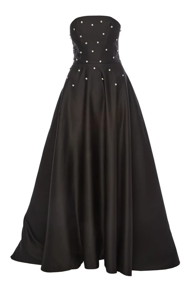 Dresses<CULT MIA EVE DIAMONDS BLACK MAXI DRESS Jet Black