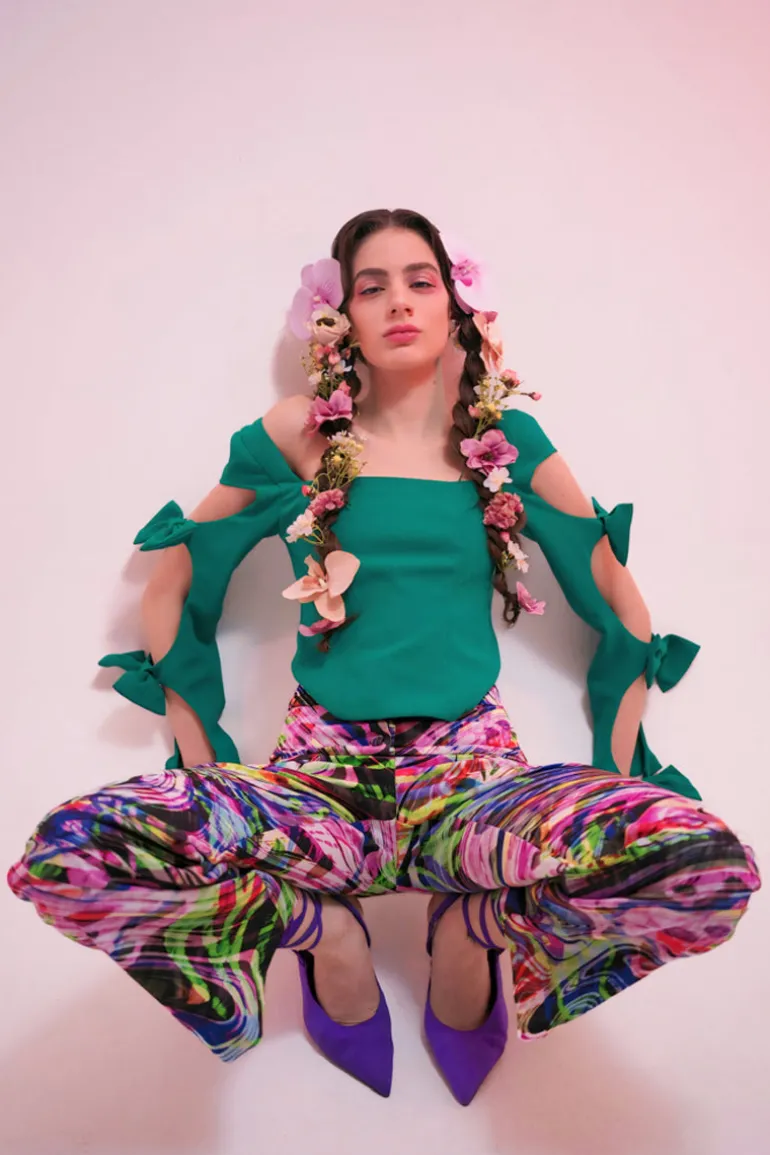 Pants<CULT MIA EVERGREEN PRINTED PANTS Multicolor