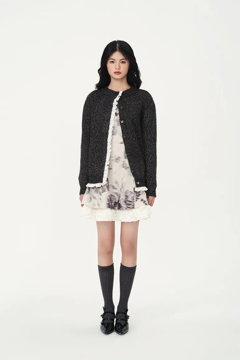 Knitwear<CULT MIA EVIE CARDIGAN Dark Grey