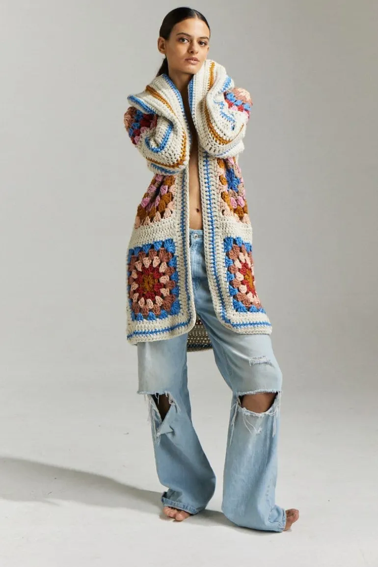 Knitwear<CULT MIA FARRAH HAND-CROCHET CARDIGAN Multicolour