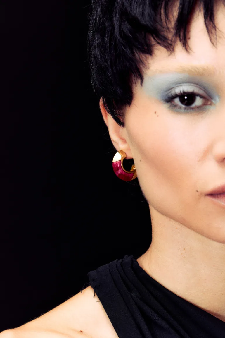 Earrings<CULT MIA FELDSPAR TEMPO EARRING Gold & Red
