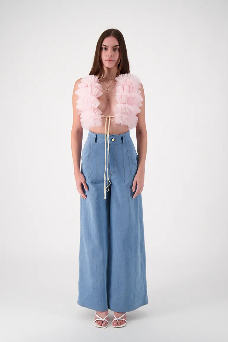 Pants<CULT MIA FELICITY WIDE LEG JEANS Denim