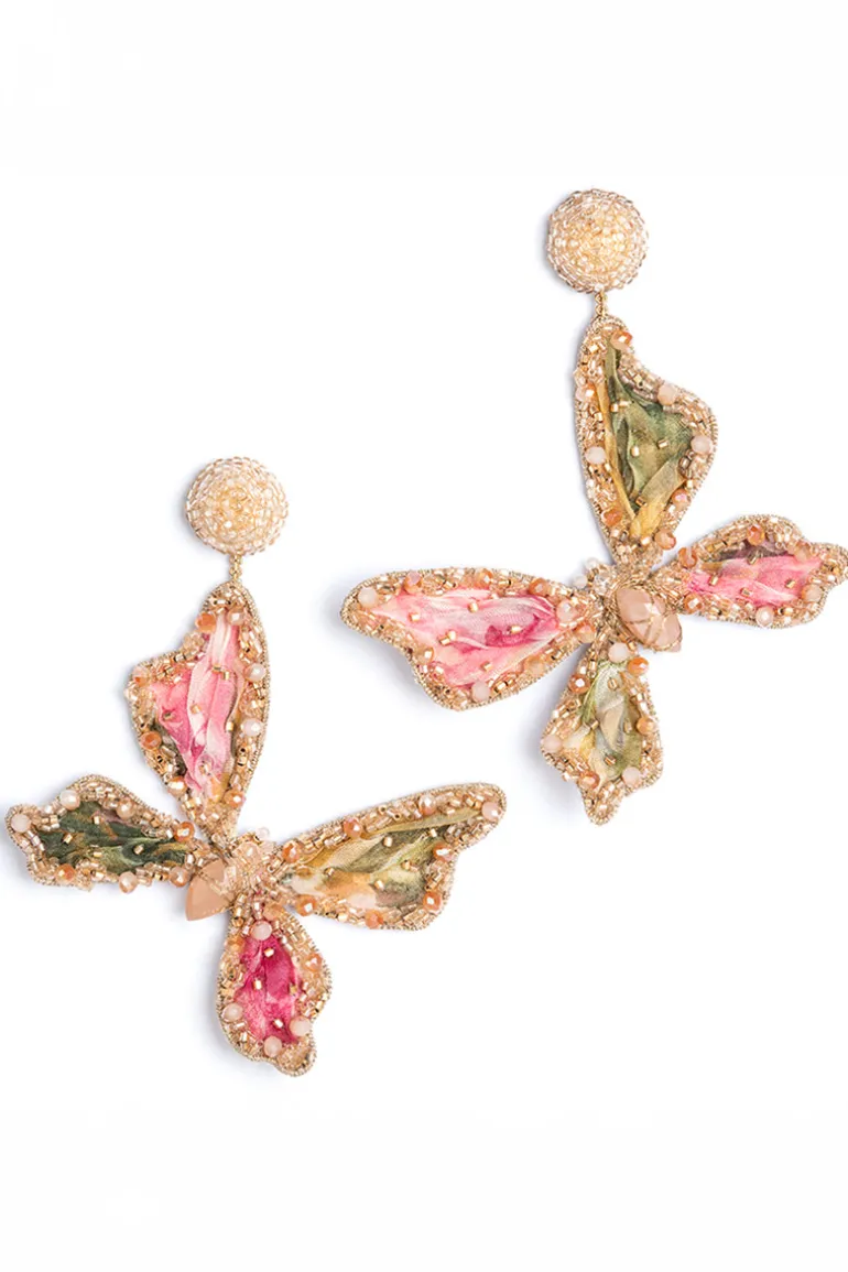 Earrings<CULT MIA FINNA EARRINGS Pink, Green, Beige