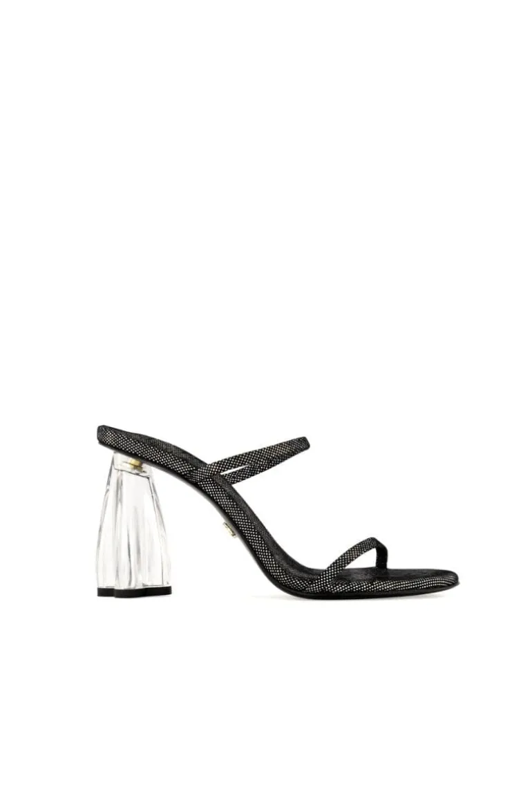 Heels<CULT MIA FIORELLINI BLACK DISCO GLASS MULES Black Disco Suede