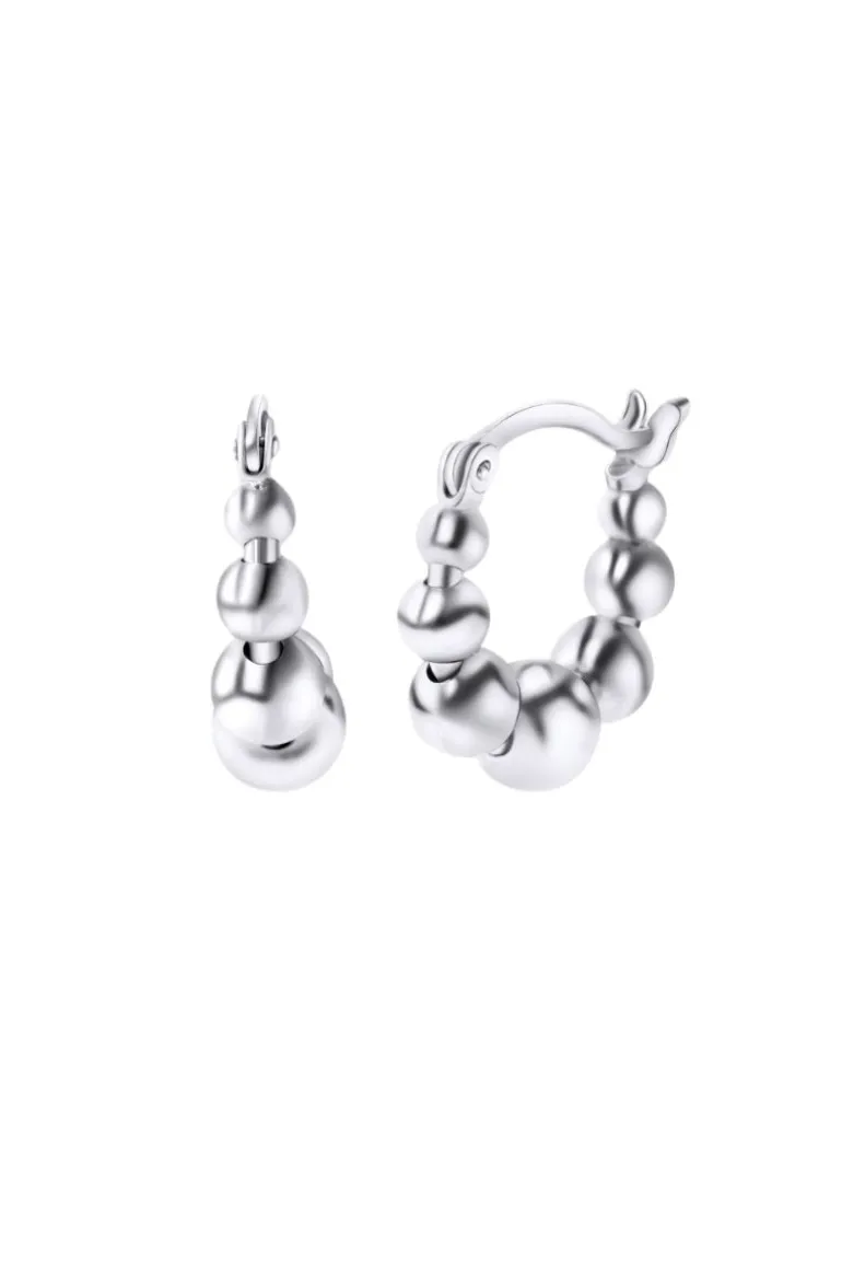 Earrings<CULT MIA FIZZ HOOP EARRINGS Silver