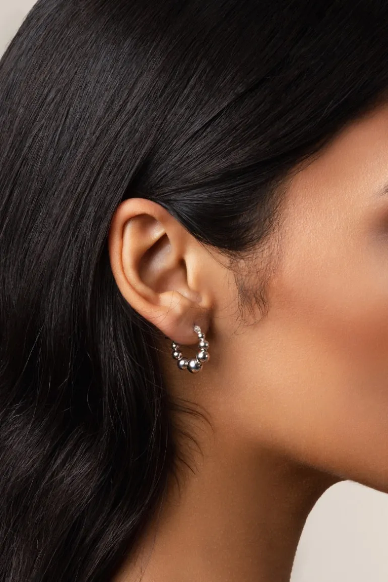 Earrings<CULT MIA FIZZ HOOP EARRINGS Silver