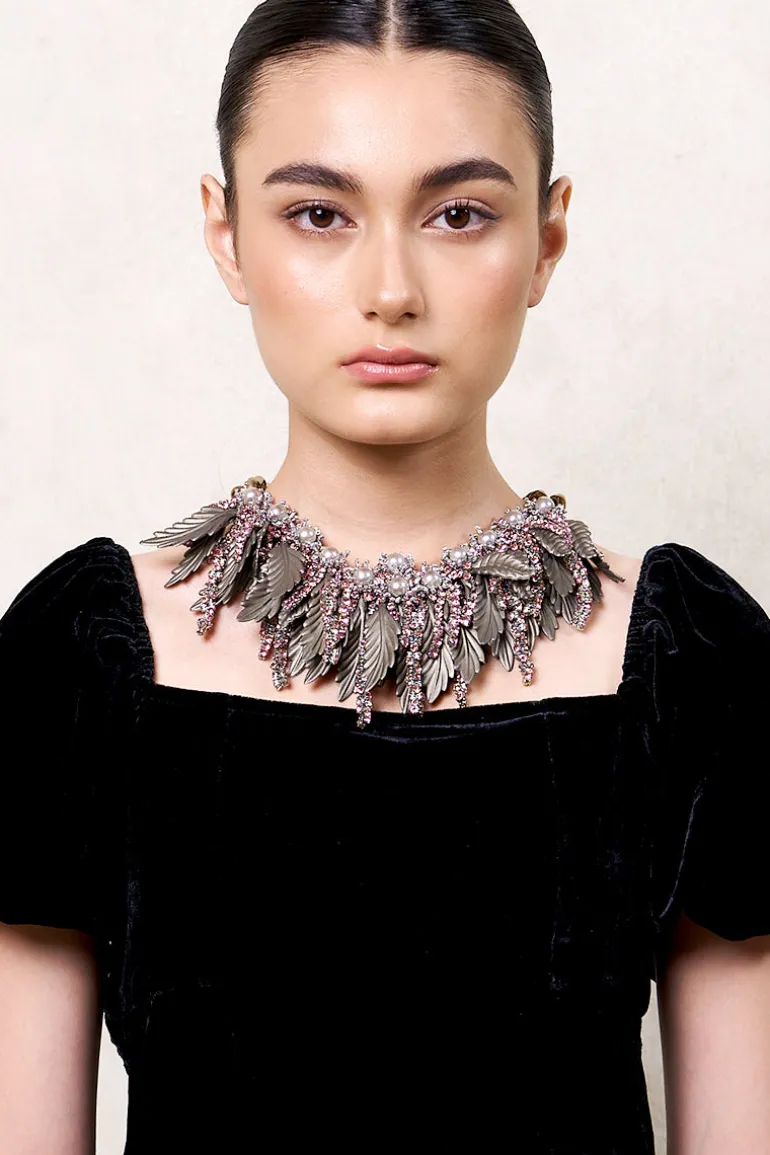Necklaces<CULT MIA FOGLIA NECKLACE Grey, Pink