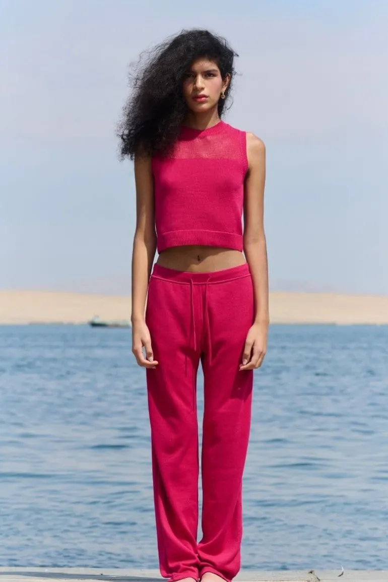 Pants<CULT MIA MESH PANTS Frambuesa Pink