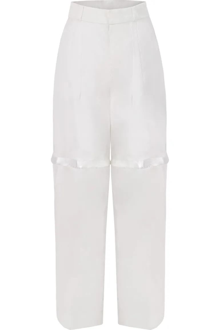 Pants<CULT MIA FRANCA CONVERTIBLE TROUSER SHORTS White