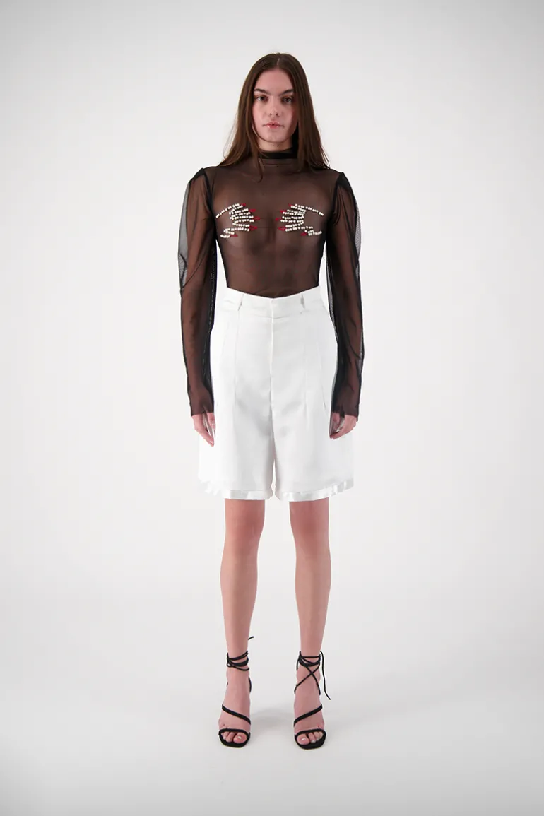 Pants<CULT MIA FRANCA CONVERTIBLE TROUSER SHORTS White