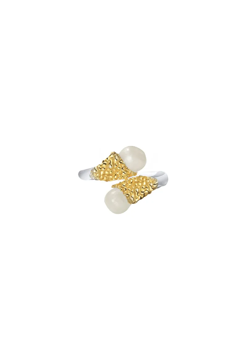 Rings<CULT MIA FROST MIX RING Gold & Silver
