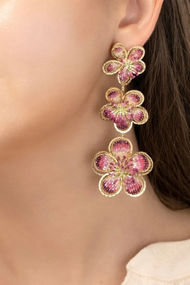 Earrings<CULT MIA CLEOME EARRING Fuchsia