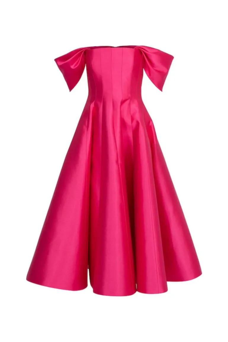Dresses<CULT MIA CORSETED BODICE MAXI DRESS Fuchsia