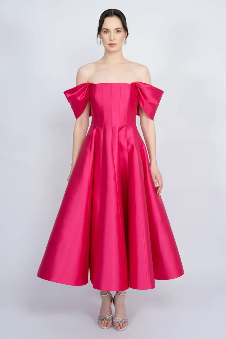 Dresses<CULT MIA CORSETED BODICE MAXI DRESS Fuchsia