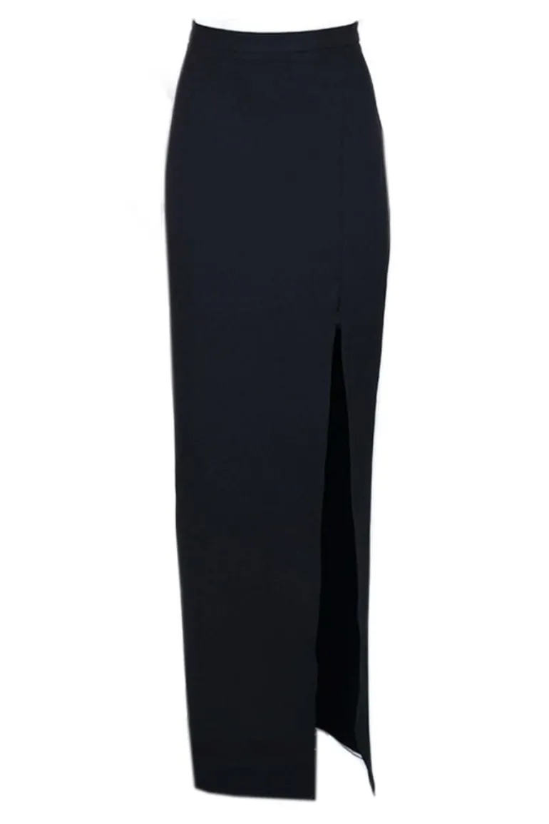 Skirts<CULT MIA FULL-LENGTH PENCIL SKIRT Midnight Black