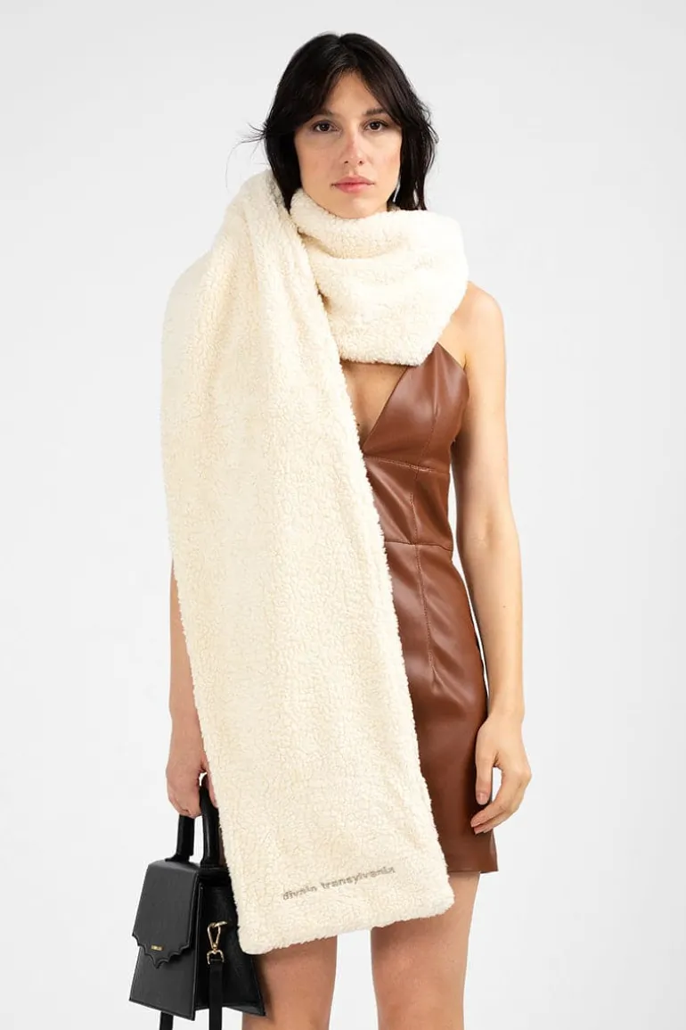 Scarves<CULT MIA GARRETT COTTON-BLEND SCARF White