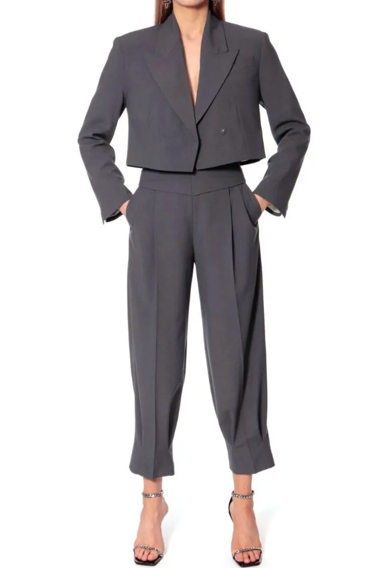 Blazers<CULT MIA GIORGIA CASTLEROCK CROPPED BLAZER Gray