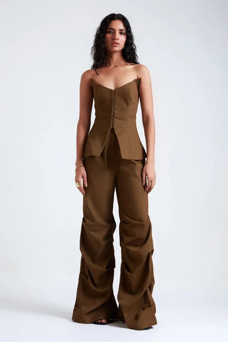 Outfit Sets<CULT MIA GISELE TOP AND PANTS SET Military Olive