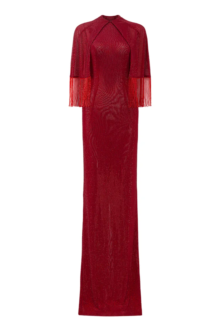 Dresses | Gowns<CULT MIA GLITTER STRETCH GOWN Red