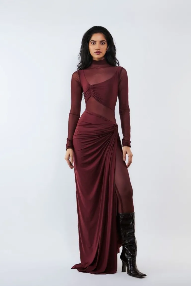 Dresses | Gowns<CULT MIA GLORIA RUCHED GOWN Cherry Red