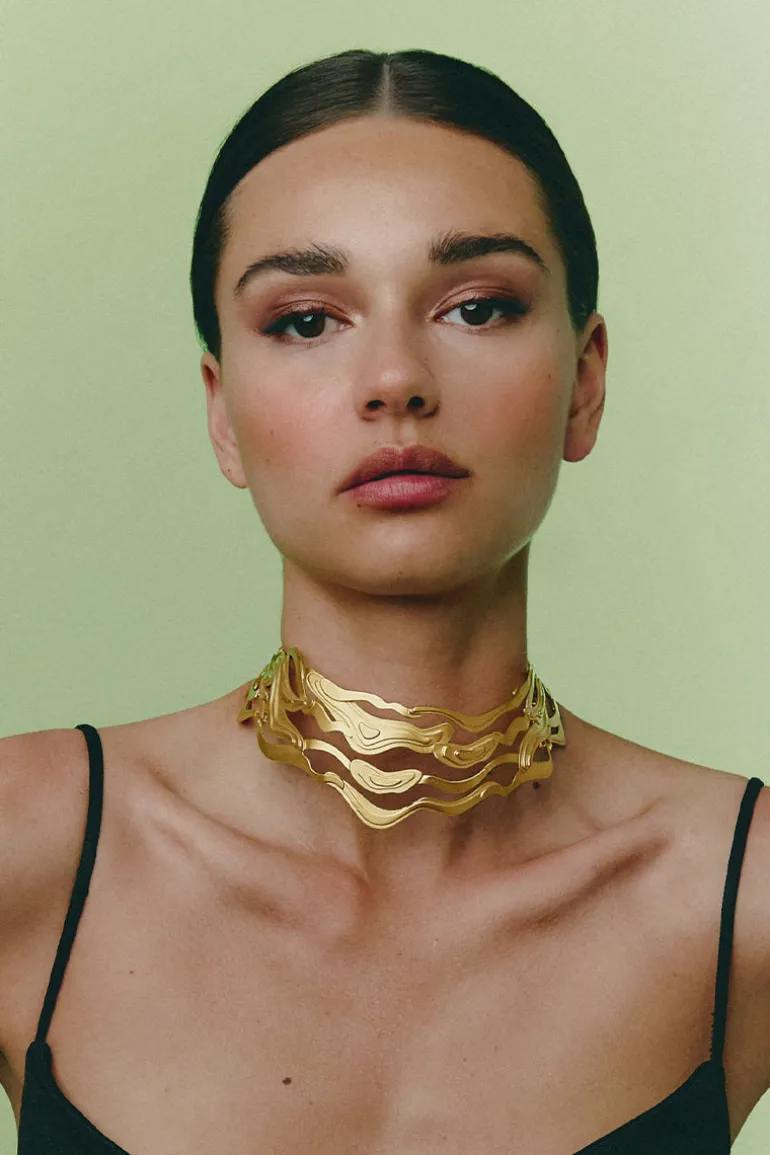 Necklaces<CULT MIA AURORA CHOKER Gold