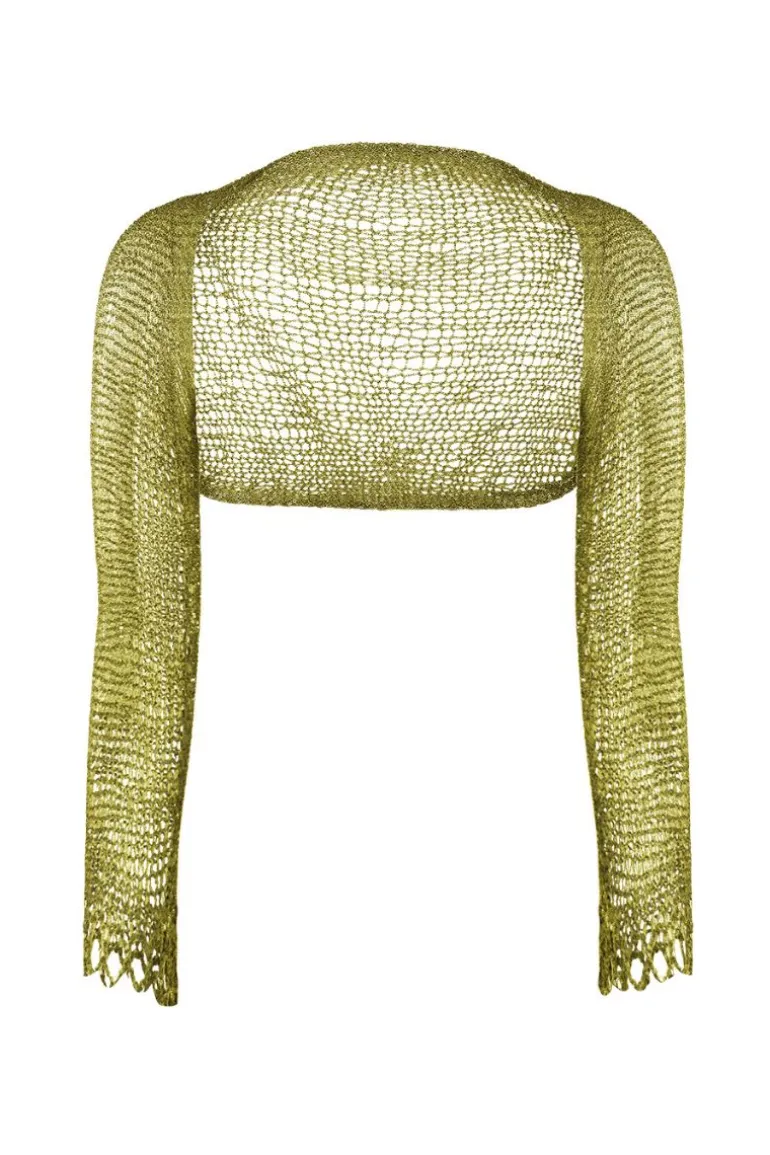 Knitwear<CULT MIA CHAIN BOLERO SHRUG Gold