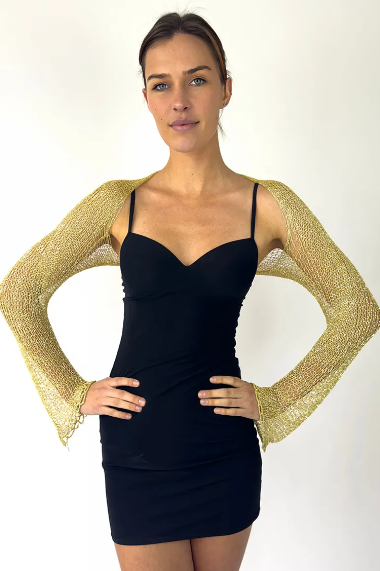 Knitwear<CULT MIA CHAIN BOLERO SHRUG Gold