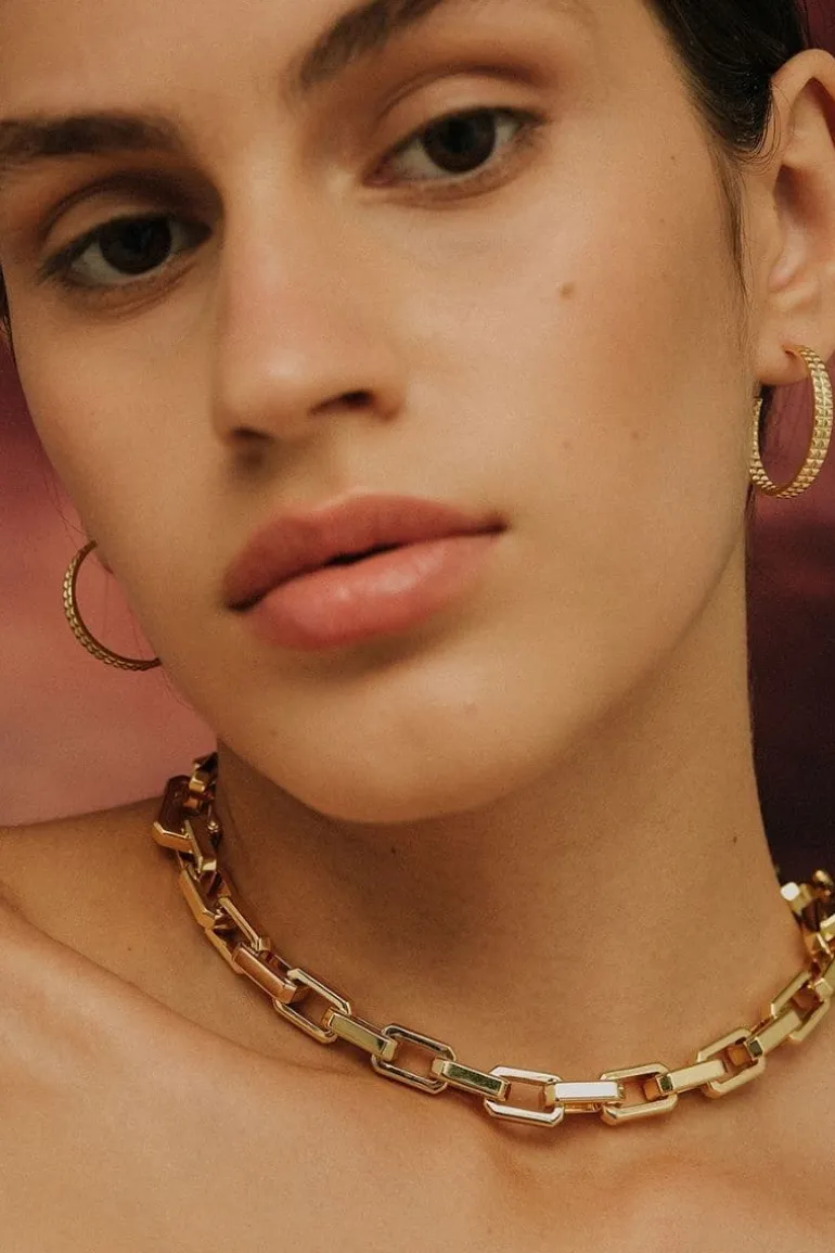 Necklaces<CULT MIA CUBE CHAIN Gold