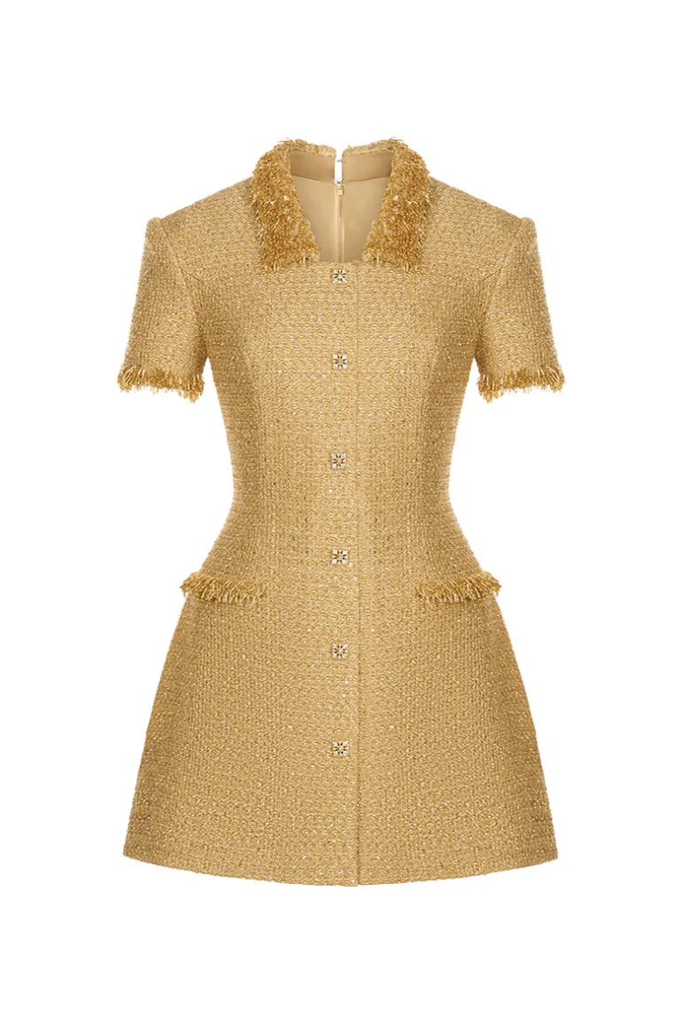 Dresses | Mini Dresses<CULT MIA EMBELLISHED MINI DRESS Gold