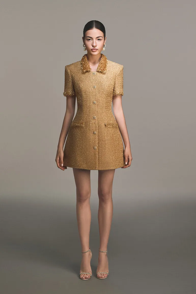 Dresses | Mini Dresses<CULT MIA EMBELLISHED MINI DRESS Gold