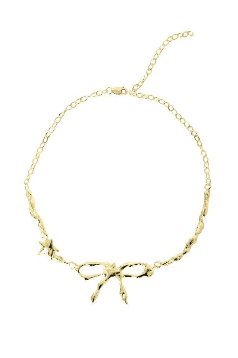 Necklaces<CULT MIA ETHEREAL BOW NECKLACE Gold