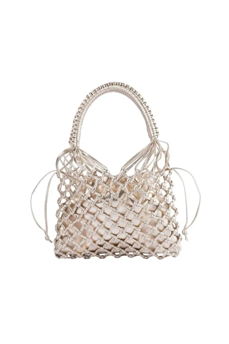 Top Handle Bags<CULT MIA LA RED MINI LEATHER BAG Gold