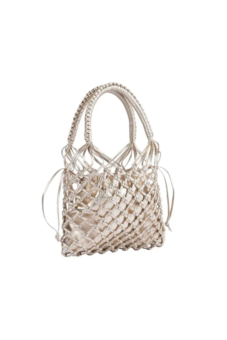 Top Handle Bags<CULT MIA LA RED MINI LEATHER BAG Gold