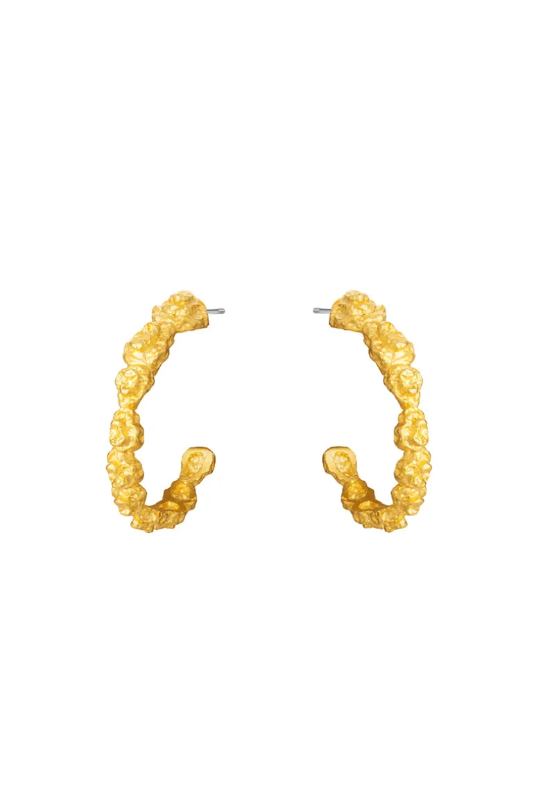 Earrings<CULT MIA MINI PEBBLE EARRINGS Gold