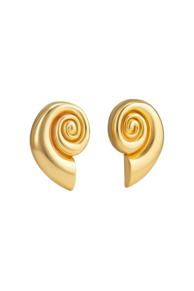 Earrings<CULT MIA NAUTILUS EARRINGS Gold