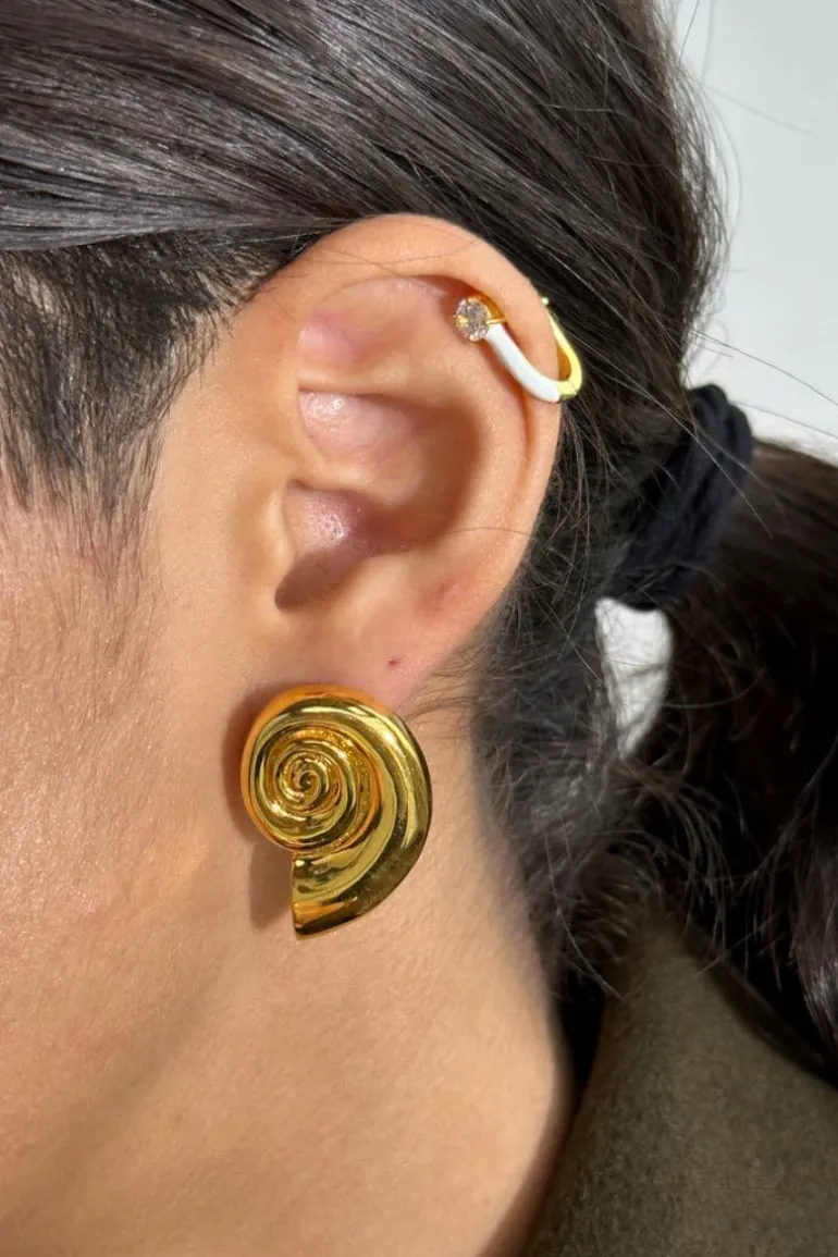 Earrings<CULT MIA NAUTILUS EARRINGS Gold