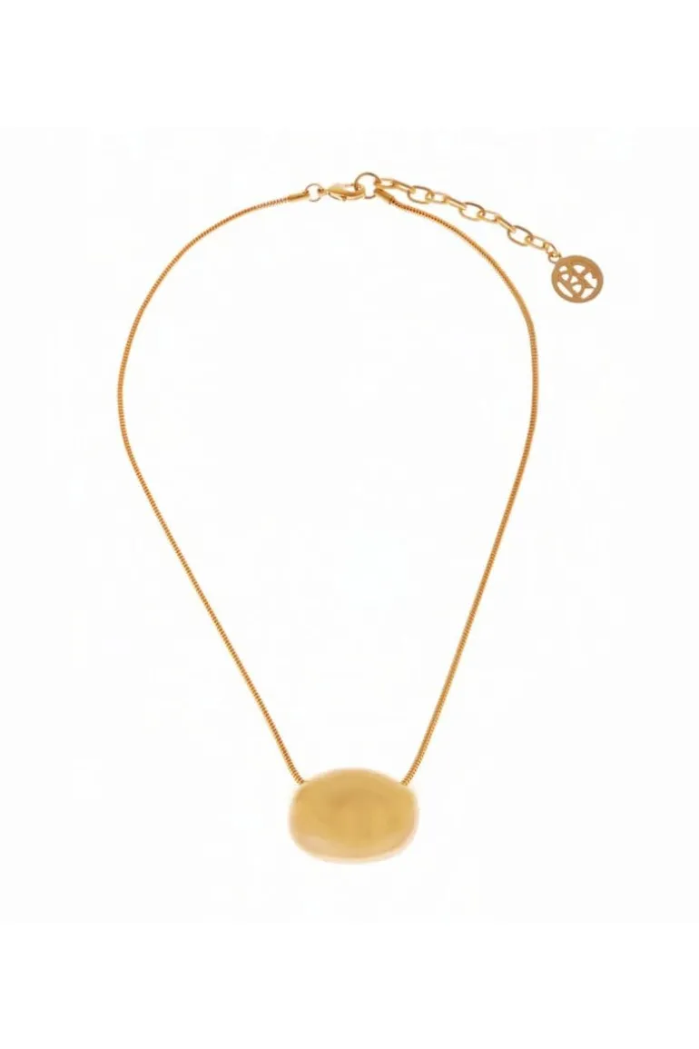Necklaces<CULT MIA PLATED PENDANT NECKALCE Gold