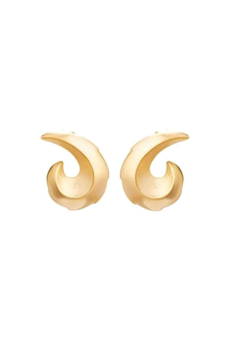 Earrings<CULT MIA PLATED SCULPTURAL EARRINGS Gold