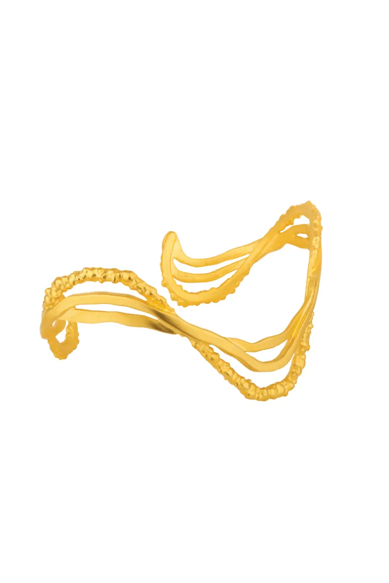 Bracelets<CULT MIA RIPPLE BRACELET Gold