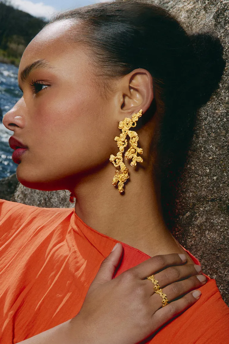 Earrings<CULT MIA RIVERSTONE EARRINGS Gold