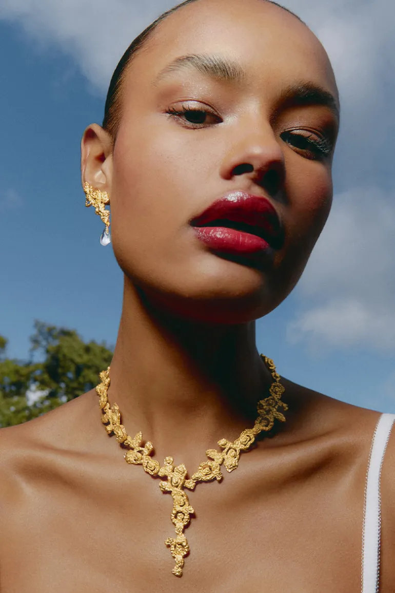 Necklaces<CULT MIA RIVERSTONE NECKLACE Gold