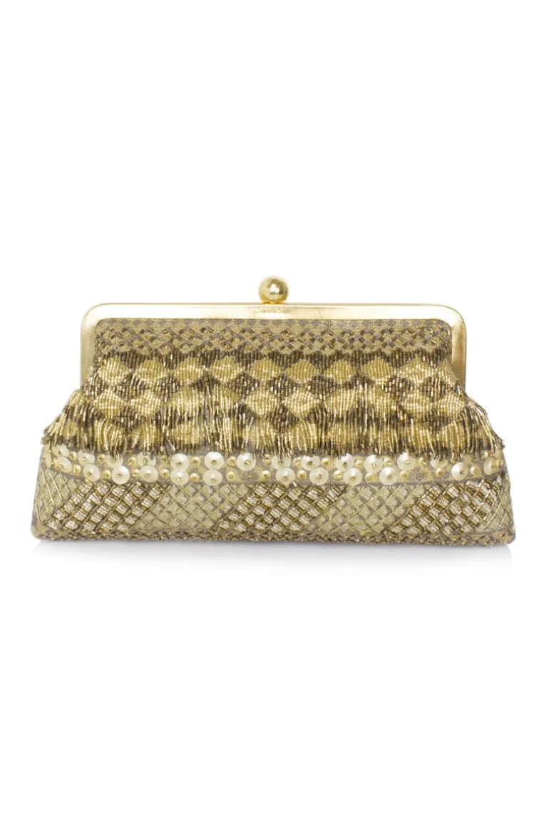 Clutch Bags<CULT MIA EN GITAN CLASSIC CLUTCH Gold