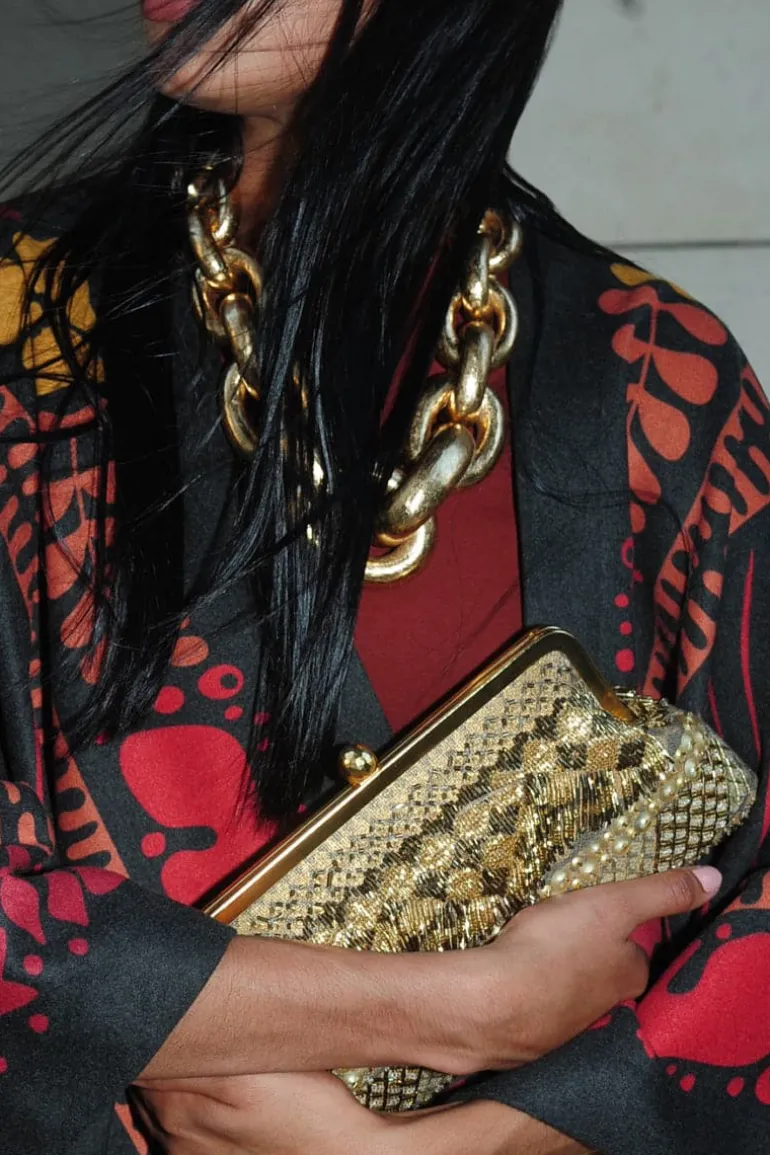Clutch Bags<CULT MIA EN GITAN CLASSIC CLUTCH Gold