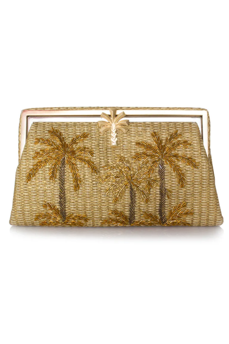Clutch Bags<CULT MIA EN OASIS STRAW GRACE CLUTCH Gold